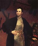 Karl Briullov Portrait of Prince Mikhail Obolensky oil painting artist